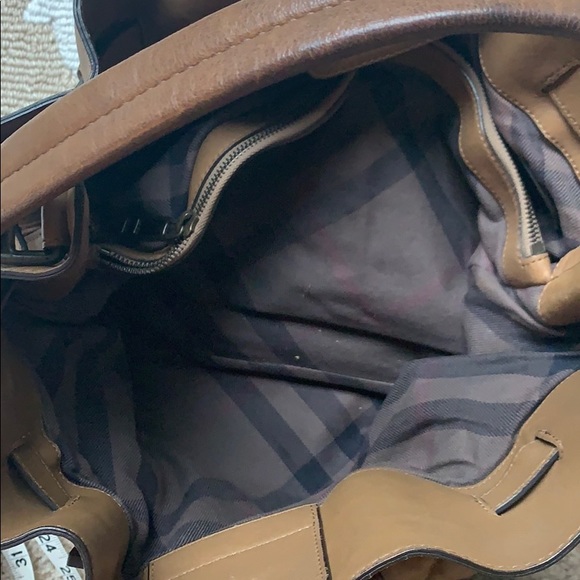 BURBERY quilted brown satchel handle purse - Picture 3 of 11